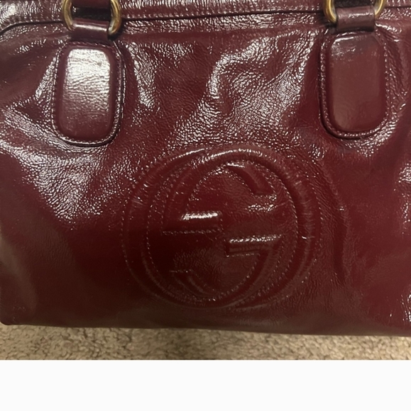 Designer GUCCI Soho Patent Leather Tote Bag - Picture 5 of 10